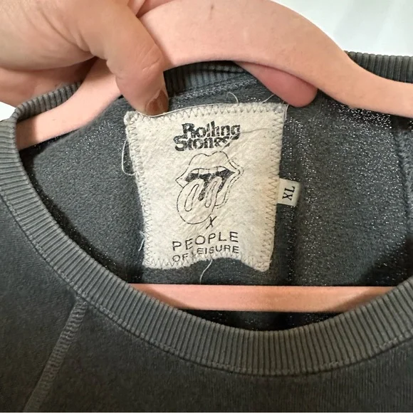 Rolling Stones x People of Leisure Sticky Fingers Foiled Icon Sweatshirt - Picture 5 of 5